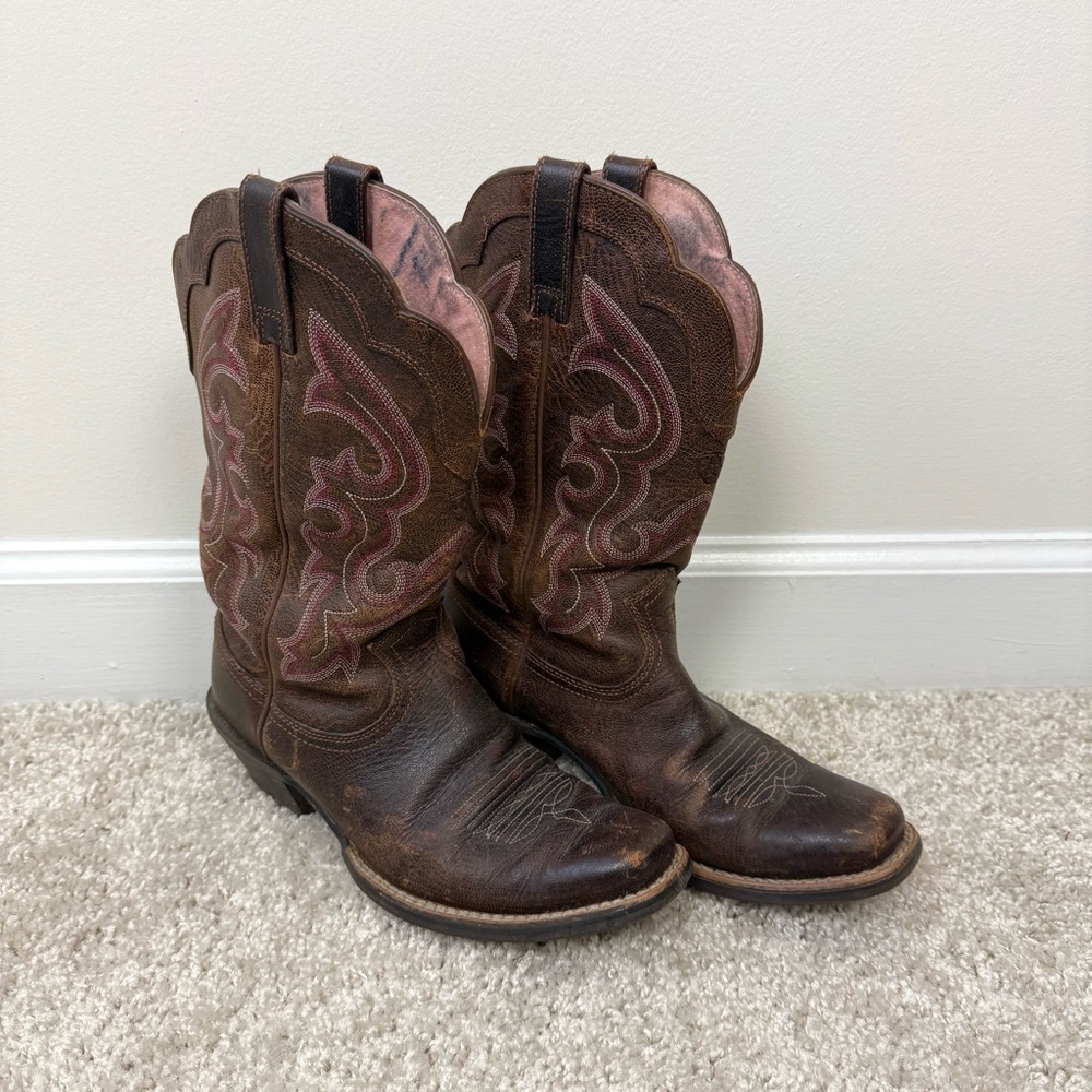Ariat Women’s Cowboy Boots Brown Pink